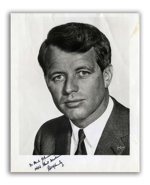 Robert F. Kennedy Signed 8'' x 9.75'' Photo